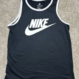 Nike Black Logo Tank Top | Size M
